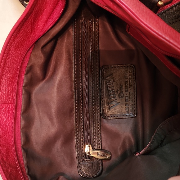 Valentina red pebbled leather with brown straps - Picture 15 of 16